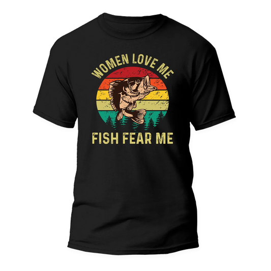 Outdoorzees Women Love Me Fish Hate Me Man T-Shirt