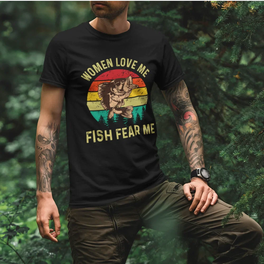 Outdoorzees Women Love Me Fish Hate Me Man T-Shirt