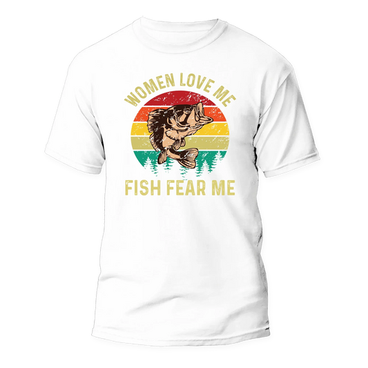 Outdoorzees Women Love Me Fish Hate Me Man T-Shirt