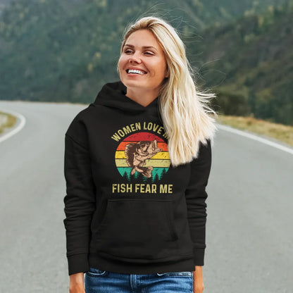 Outdoorzees Women Love Me Fish Hate Me Unisex Hoodie