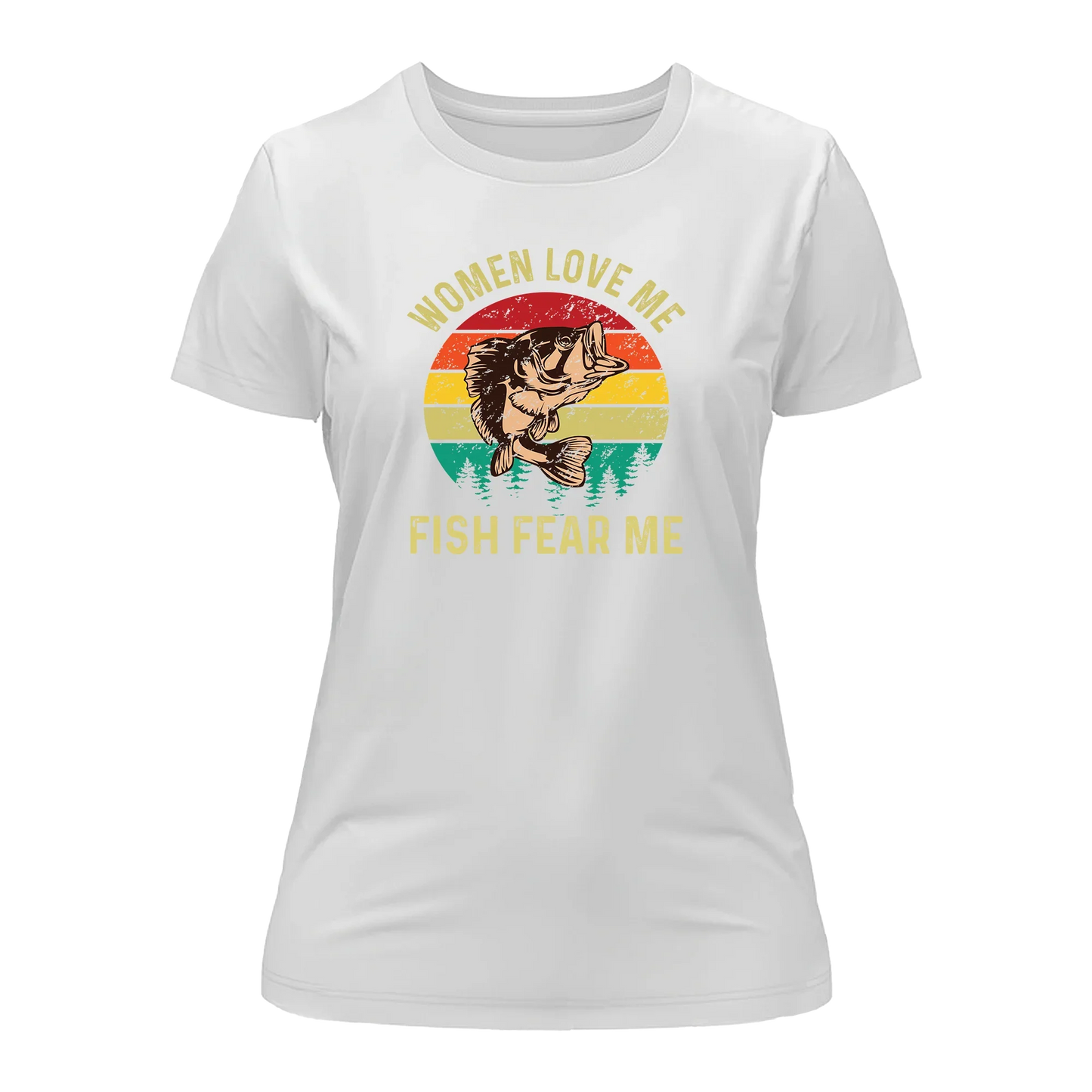 Outdoorzees Women Love Me Fish Hate Me T-Shirt for Women