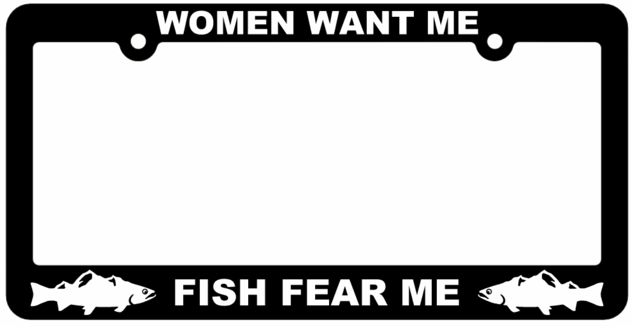 Stone Creek Fishing License Plate Frames