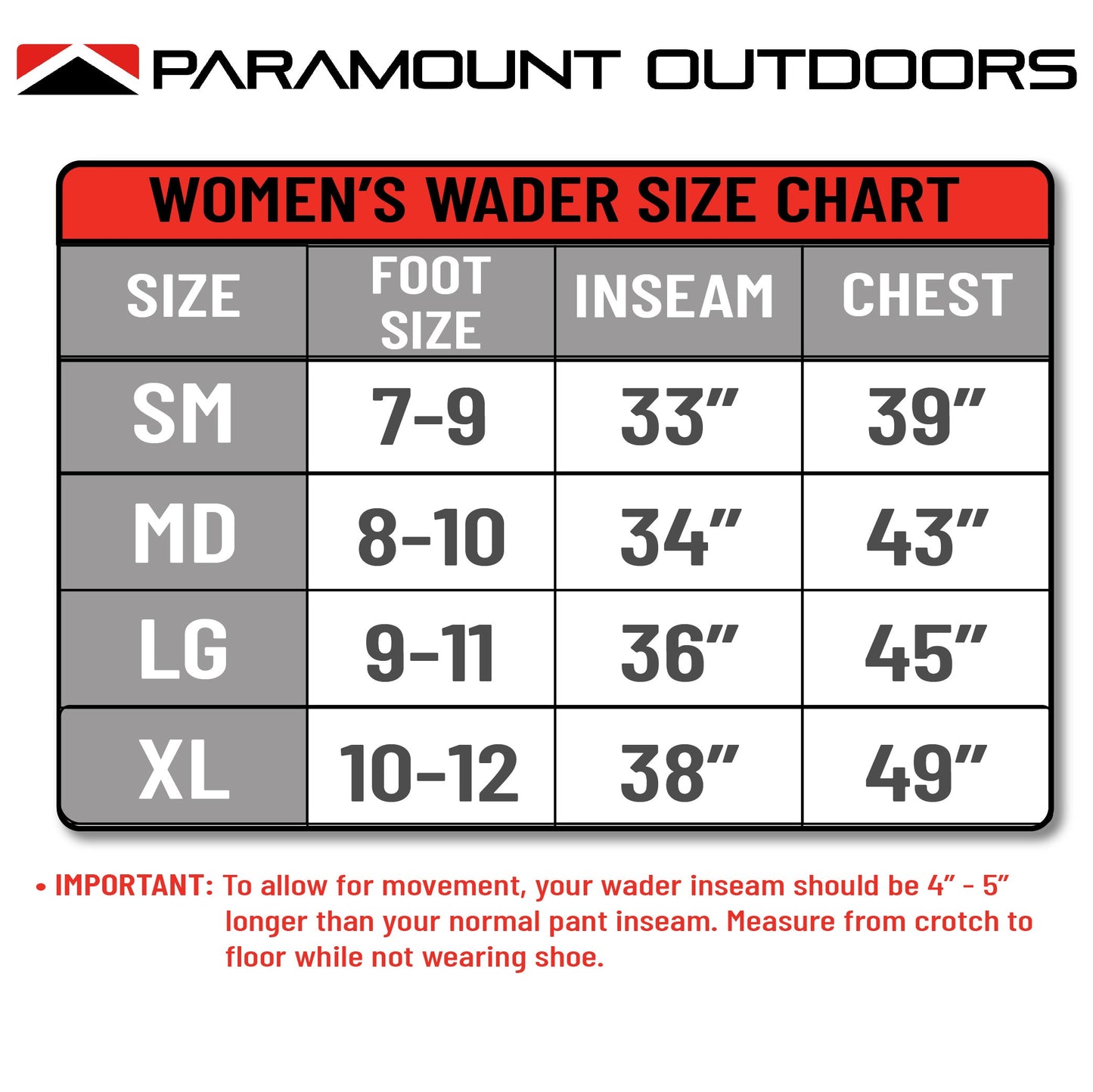 Paramount Outdoors WOMEN'S WHETSTONE Breathable Fly Fishing Wader