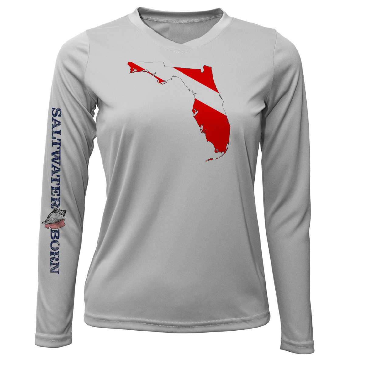 Saltwater Born Florida Diver Long Sleeve UPF 50+ Dry-Fit Shirt