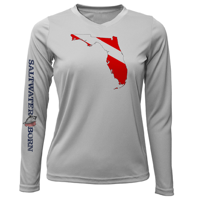 Saltwater Born Florida Diver Long Sleeve UPF 50+ Dry-Fit Shirt