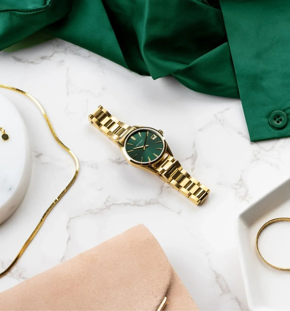 Vincero The Harper - Gold + Green