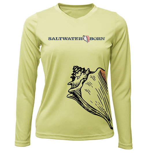 Saltwater Born Conch Wrap Long Sleeve UPF 50+ Dry-Fit Shirt