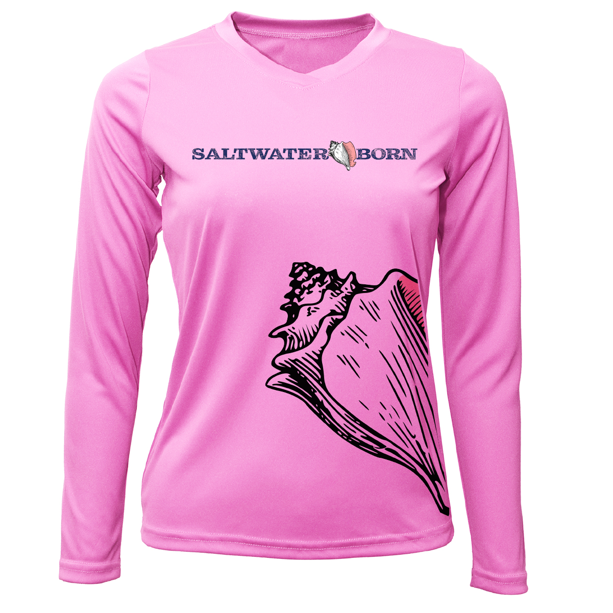 Saltwater Born Conch Wrap Long Sleeve UPF 50+ Dry-Fit Shirt