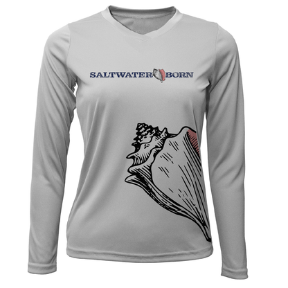 Saltwater Born Conch Wrap Long Sleeve UPF 50+ Dry-Fit Shirt