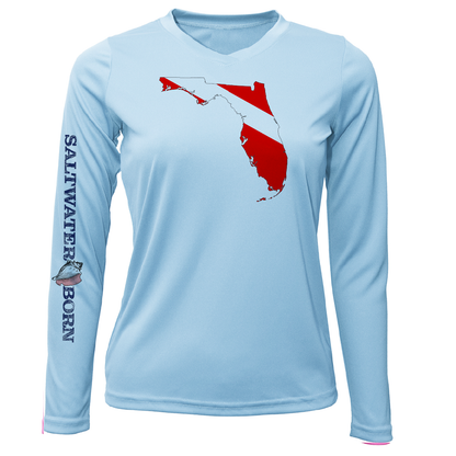 Saltwater Born Florida Diver Long Sleeve UPF 50+ Dry-Fit Shirt