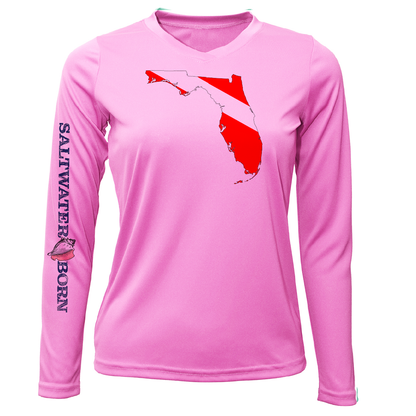 Saltwater Born Florida Diver Long Sleeve UPF 50+ Dry-Fit Shirt