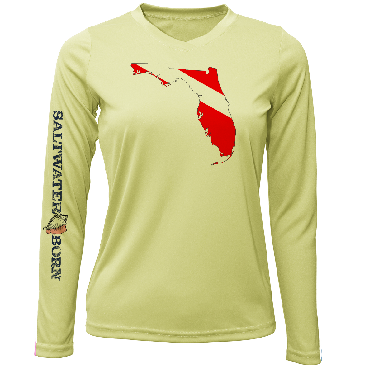 Saltwater Born Florida Diver Long Sleeve UPF 50+ Dry-Fit Shirt