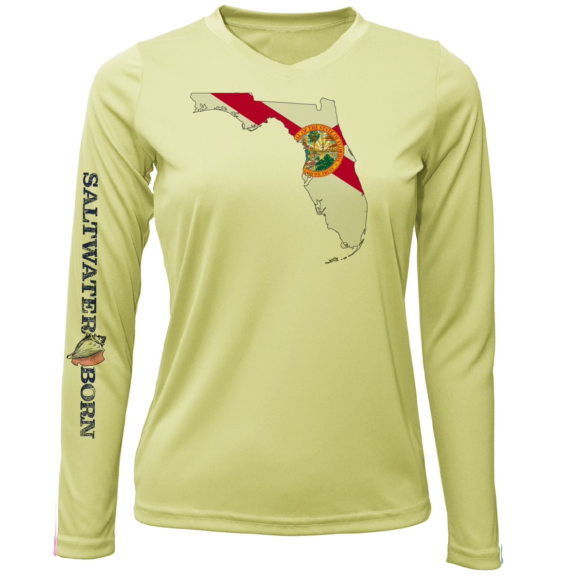 Saltwater Born State of Florida Long Sleeve UPF 50+ Dry-Fit Shirt