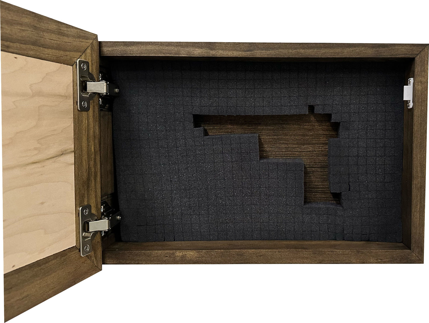 Bellewood Designs - Wood Gun Cabinet Bible Verse Luke 11:21 Wall Decoration - Hidden Gun Safe To Securely Store Your Gun In Plain Sight by Bellewood Designs