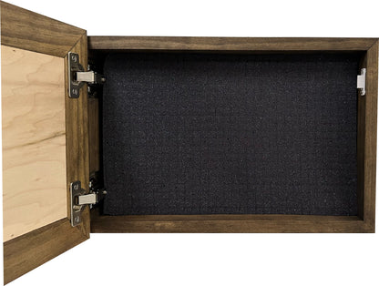 Bellewood Designs - Wood Gun Cabinet Bible Verse Luke 11:21 Wall Decoration - Hidden Gun Safe To Securely Store Your Gun In Plain Sight by Bellewood Designs