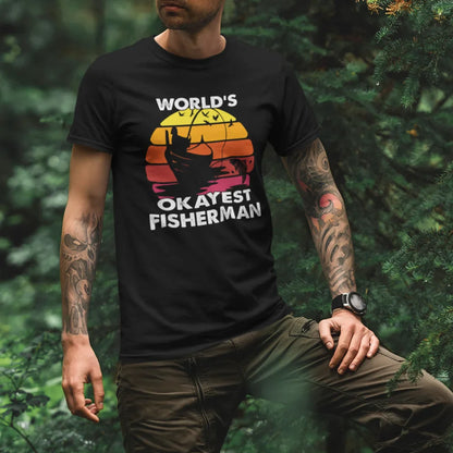 Outdoorzees World's Okayest Fisherman Man T-Shirt
