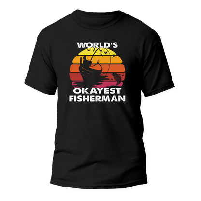 Outdoorzees World's Okayest Fisherman Man T-Shirt