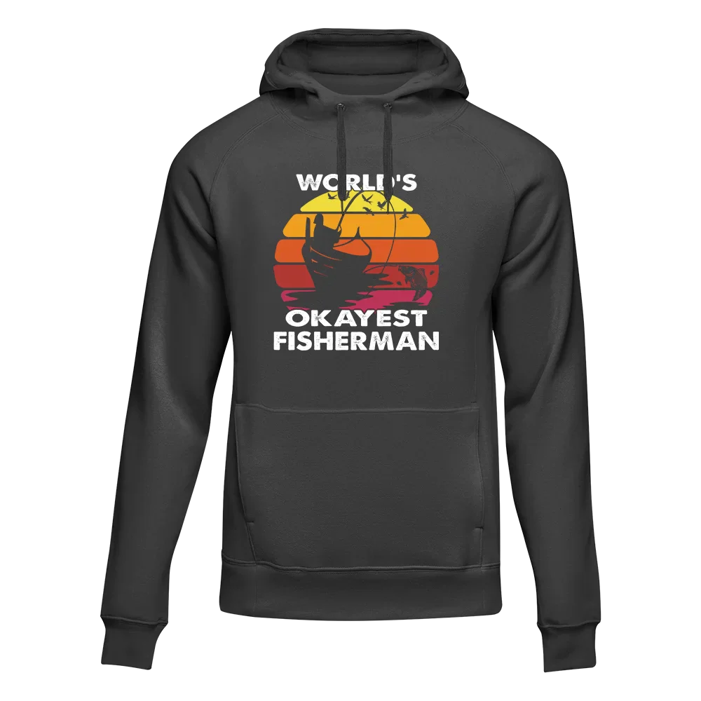 Outdoorzees World's Okayest Fisherman Unisex Hoodie