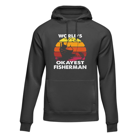 Outdoorzees World's Okayest Fisherman Unisex Hoodie