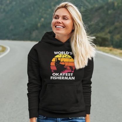 Outdoorzees World's Okayest Fisherman Unisex Hoodie