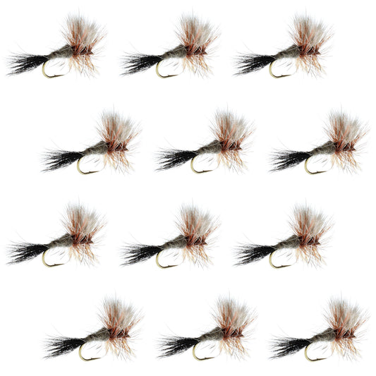 The Fly Fishing Place Ausable Wulff Classic Dry Fly 1 Dozen Flies  Hook Size 12