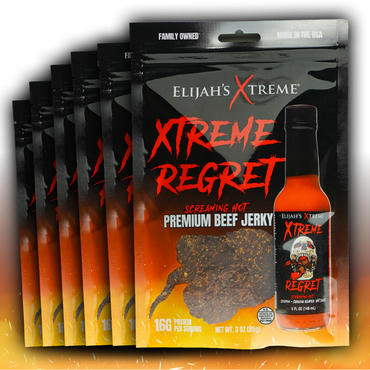 Elijah's Xtreme Regret Spicy Beef Jerky - 6 bags (1lb)