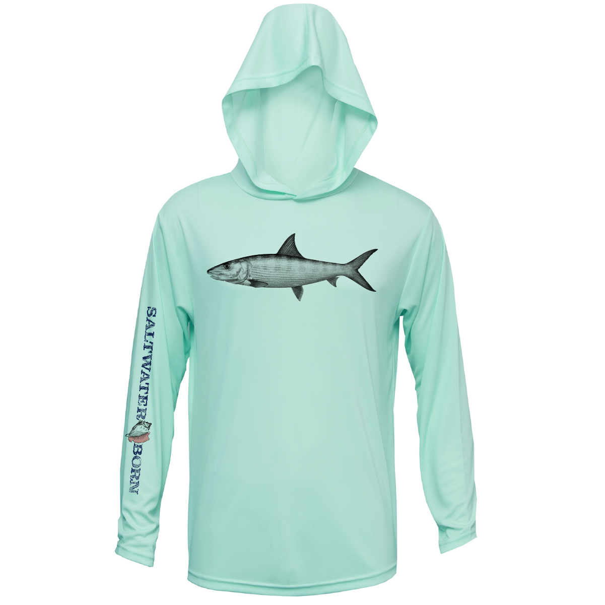 Saltwater Born Bonefish Long Sleeve UPF 50+ Dry-Fit Hoodie