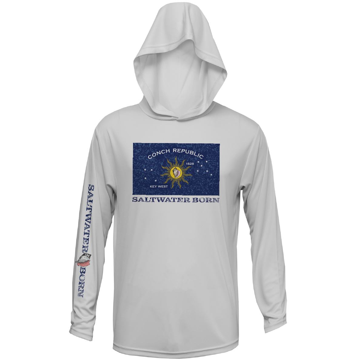 Saltwater Born Conch Republic Boys  Long Sleeve UPF 50+ Dry-Fit Hoody
