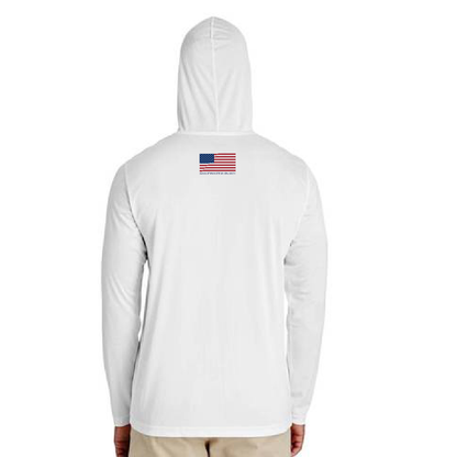 Saltwater Born American Flag Long Sleeve UPF 50+ Dry-Fit Hoodie