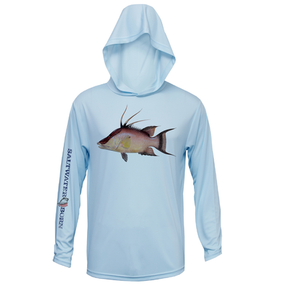 Saltwater Born Hogfish Long Sleeve UPF 50+ Dry-Fit Hoodie