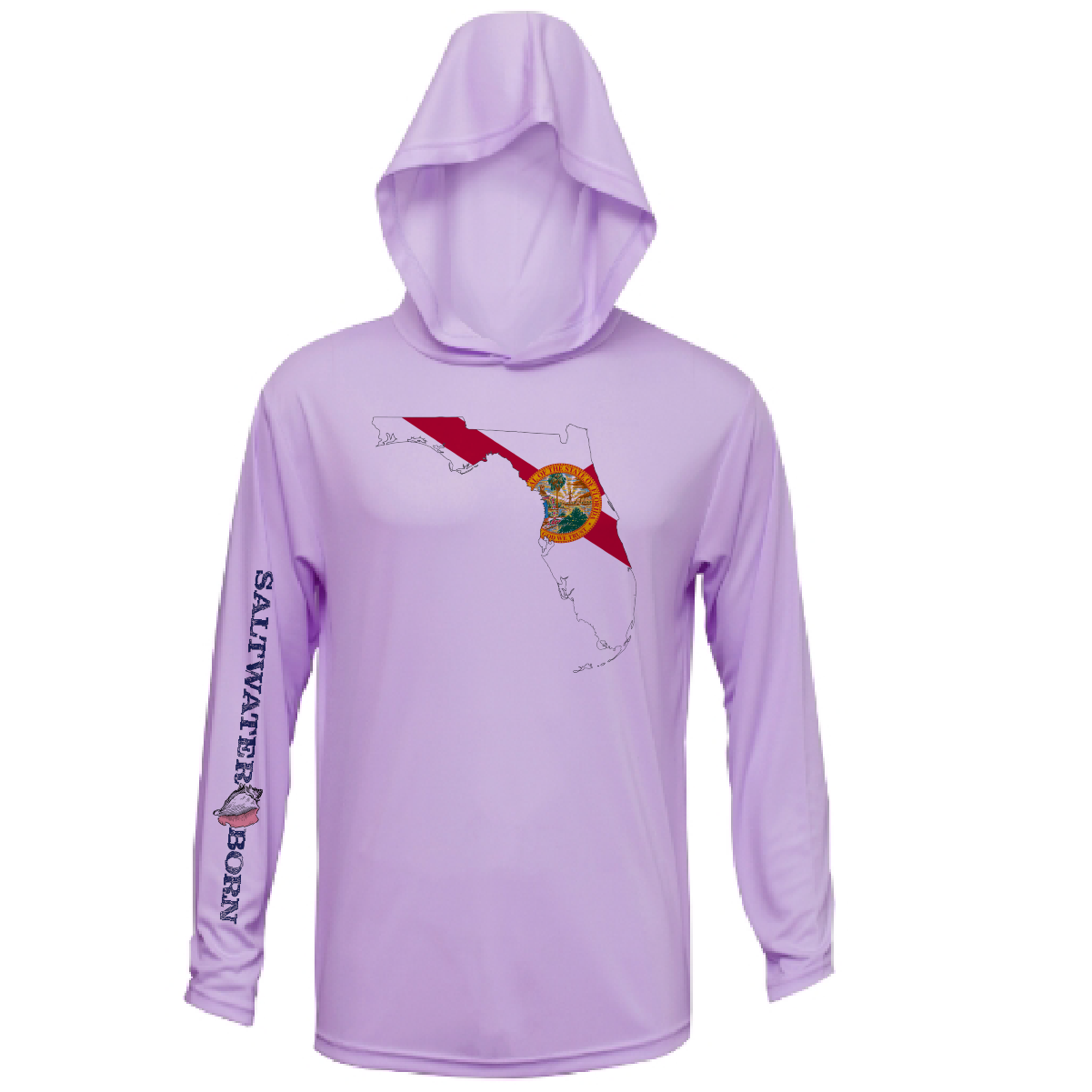 Saltwater Born State of Florida Long Sleeve UPF 50+ Dry-Fit Hoodie
