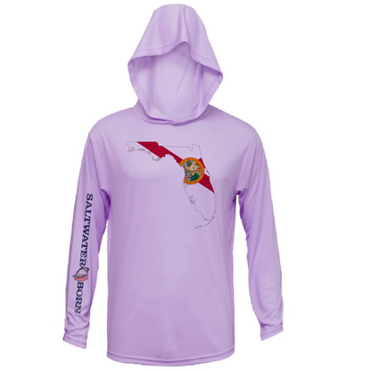 Saltwater Born State of Florida Long Sleeve UPF 50+ Dry-Fit Hoodie
