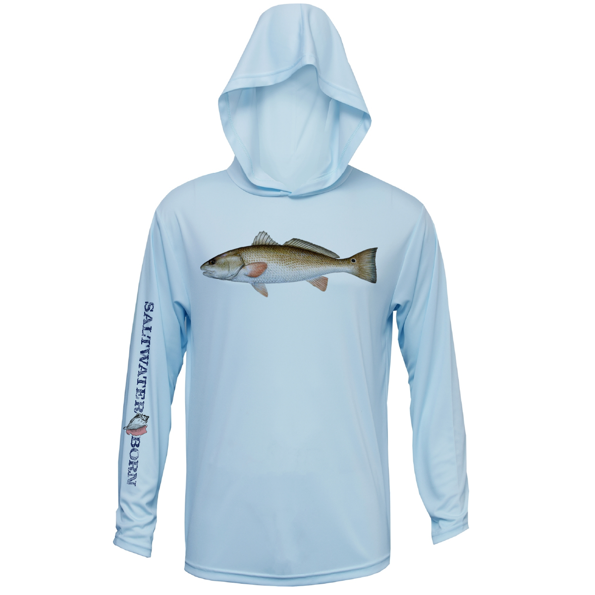 Saltwater Born Redfish Long Sleeve UPF 50+ Dry-Fit Hoodie