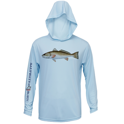 Saltwater Born Redfish Long Sleeve UPF 50+ Dry-Fit Hoodie