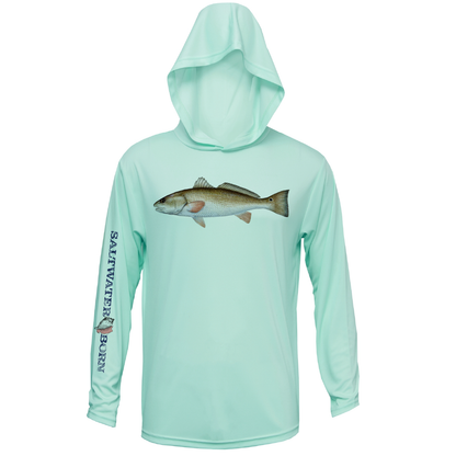 Saltwater Born Redfish Long Sleeve UPF 50+ Dry-Fit Hoodie