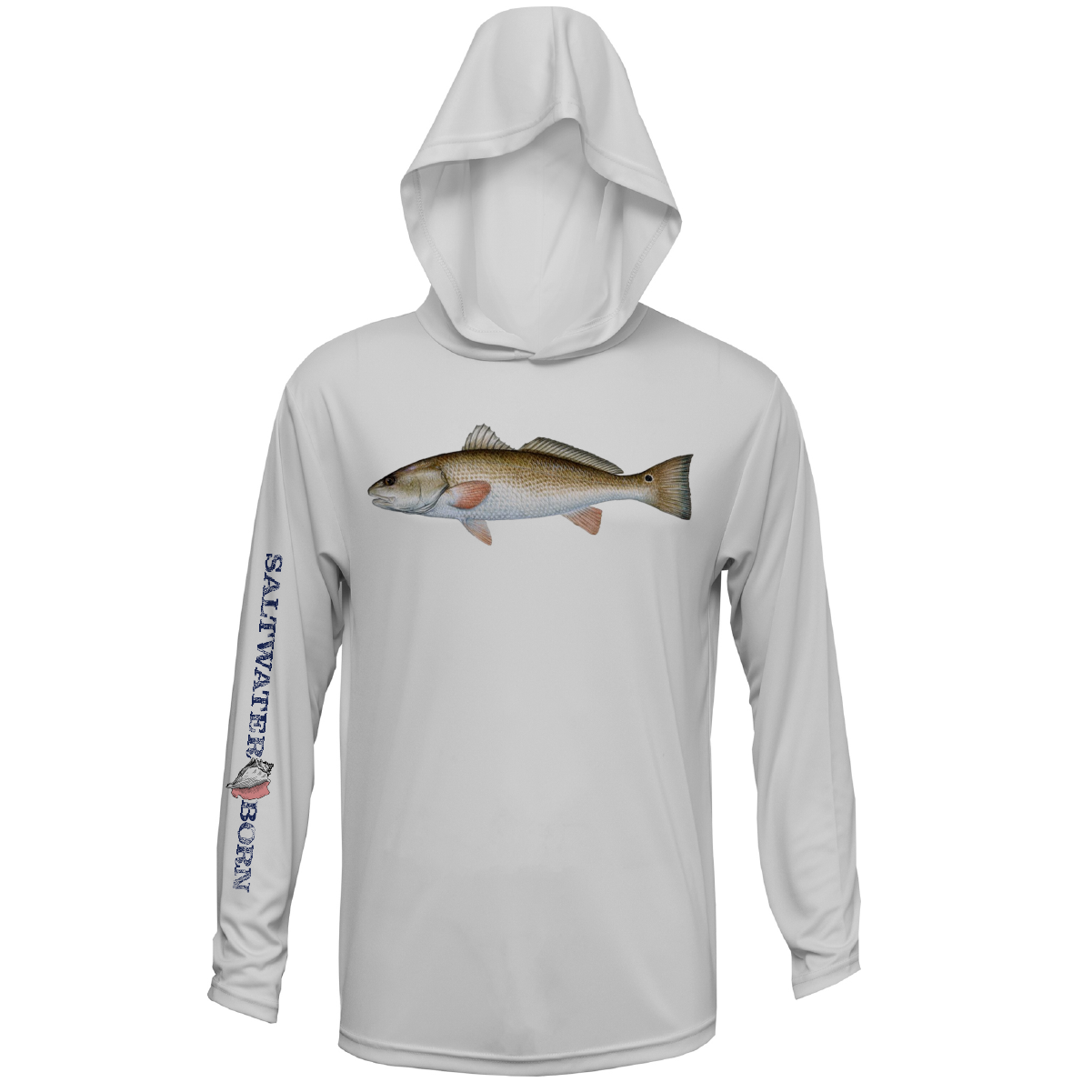 Saltwater Born Redfish Long Sleeve UPF 50+ Dry-Fit Hoodie