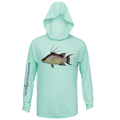 Saltwater Born Hogfish Long Sleeve UPF 50+ Dry-Fit Hoodie