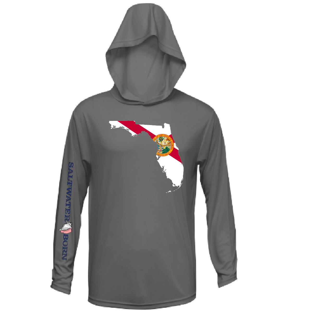 Saltwater Born State of Florida Long Sleeve UPF 50+ Dry-Fit Hoodie