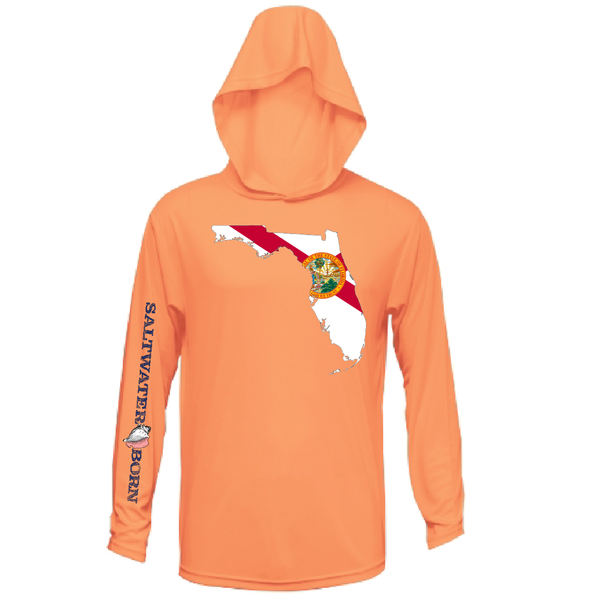 Saltwater Born State of Florida Long Sleeve UPF 50+ Dry-Fit Hoodie
