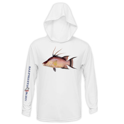 Saltwater Born Hogfish Long Sleeve UPF 50+ Dry-Fit Hoodie