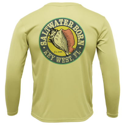 Saltwater Born Redfish on Chest Long Sleeve UPF 50+ Dry-Fit Shirt