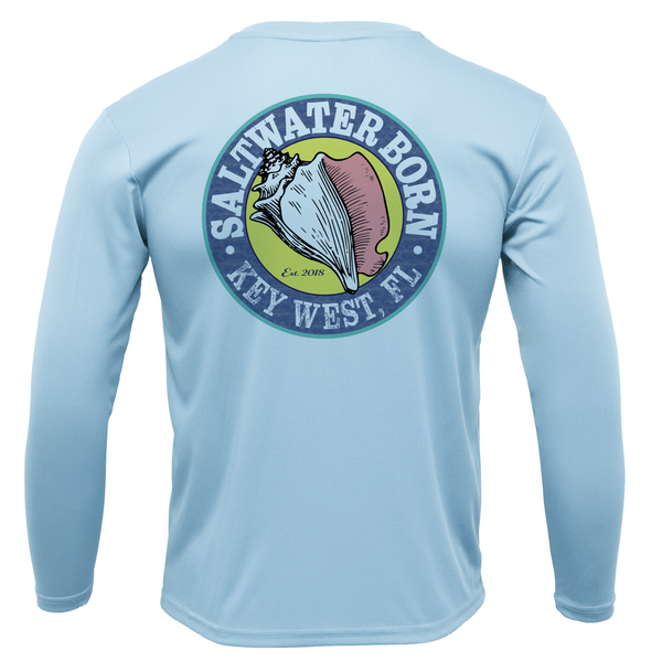 Saltwater Born Redfish on Chest Long Sleeve UPF 50+ Dry-Fit Shirt