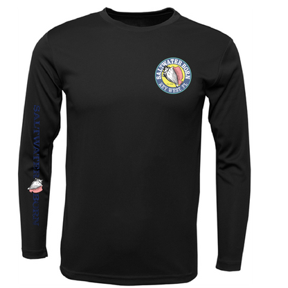 Saltwater Born Key West, FL Island Time Men's Long Sleeve UPF 50+ Dry-Fit Shirt