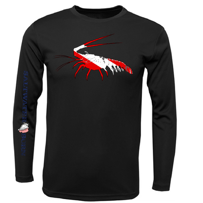 Saltwater Born Key West, FL Spiny Lobster Diver Long Sleeve UPF 50+ Dry-Fit Shirt