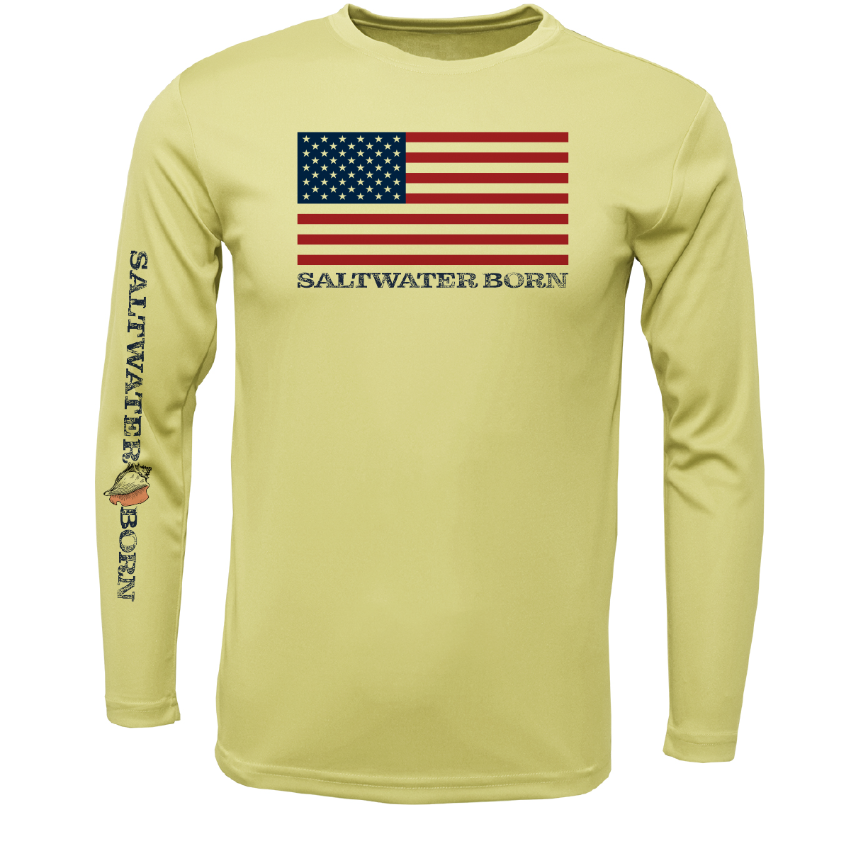 Saltwater Born Key West, FL USA Born Long Sleeve UPF 50+ Dry-Fit Shirt