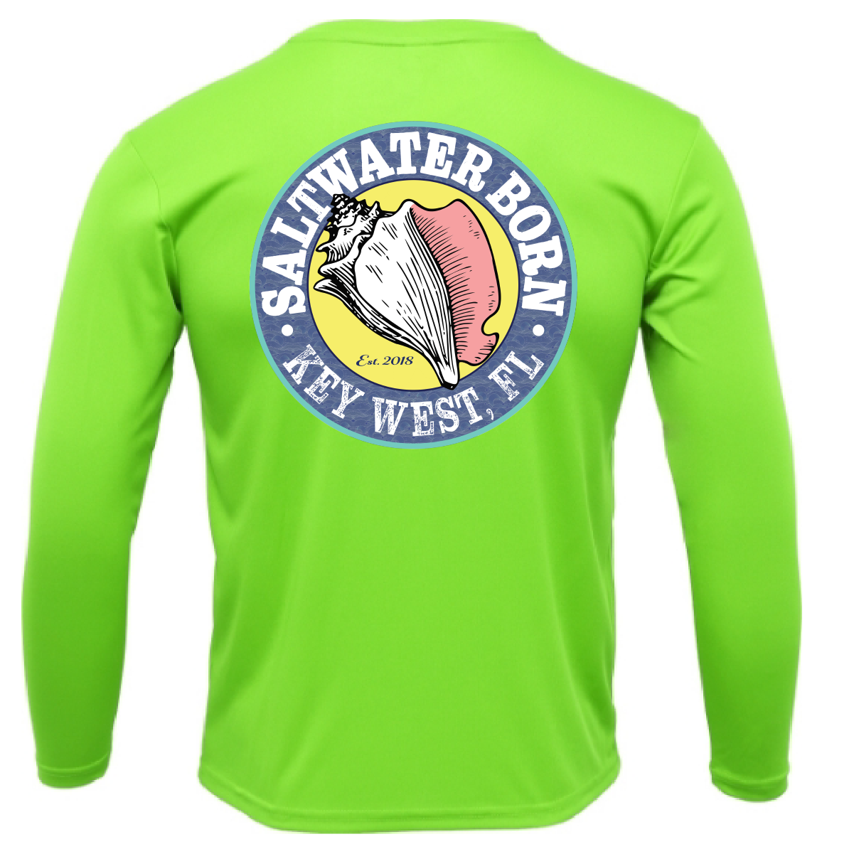 Saltwater Born Key West, FL Spiny Lobster Diver Long Sleeve UPF 50+ Dry-Fit Shirt