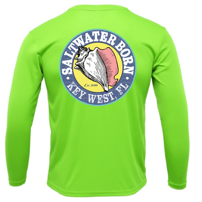Saltwater Born Key West, FL Spiny Lobster Diver Long Sleeve UPF 50+ Dry-Fit Shirt