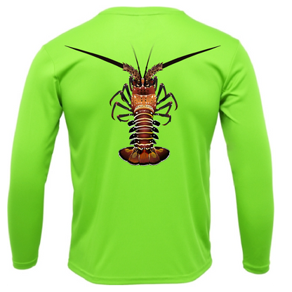 Saltwater Born Key West, FL Realistic Lobster Long Sleeve UPF 50+ Dry-Fit Shirt