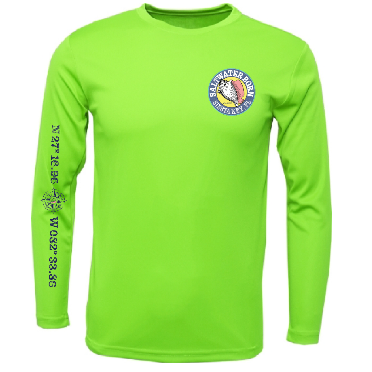 Siesta Key, FL Marlin Long Sleeve UPF 50+ Dry-Fit Shirt
