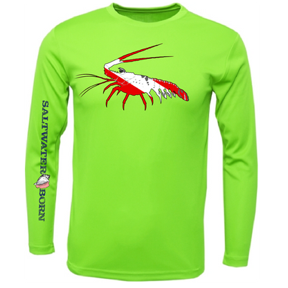 Saltwater Born Key West, FL Spiny Lobster Diver Long Sleeve UPF 50+ Dry-Fit Shirt